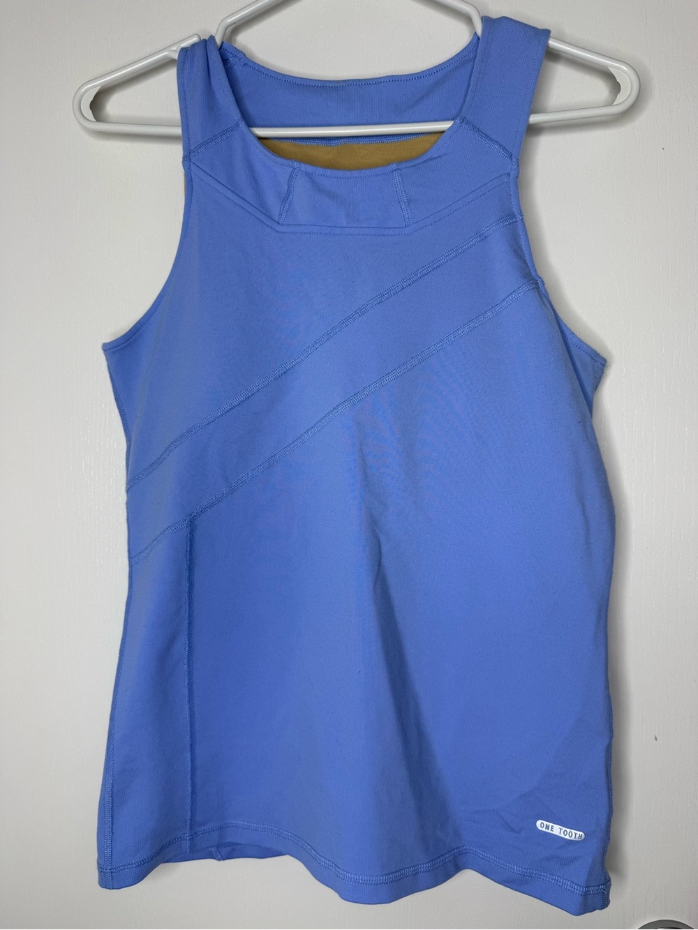 One Tooth Blue Athletic Tank Top Large